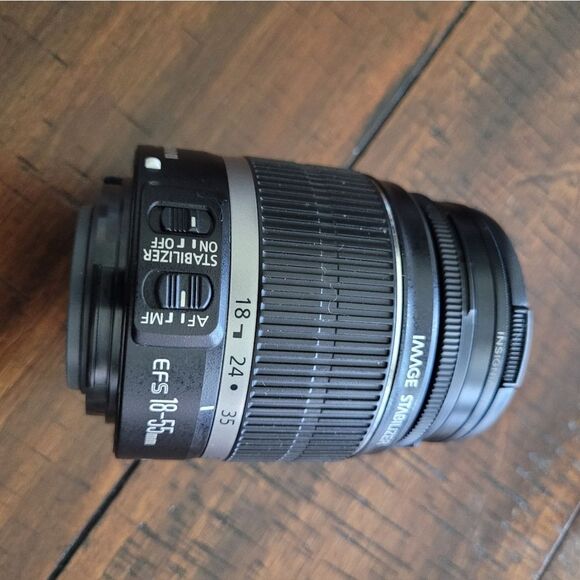 Canon EF-S 18-55mm f: 3.5-5.6 Black Telephoto Camera Zoom Lens - Picture 8 of 9